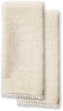 Lenox French Perle Solid Napkins, Set of 4, Natural - 19" W x 19" L - Image 2