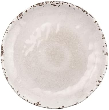 UP Crackle Melamine Round Dessert Plates, Small Serving Plates, for Appetizer, Snacks, and Side Dishes, Cream, 6 Inch, Set of 4 - Image 4