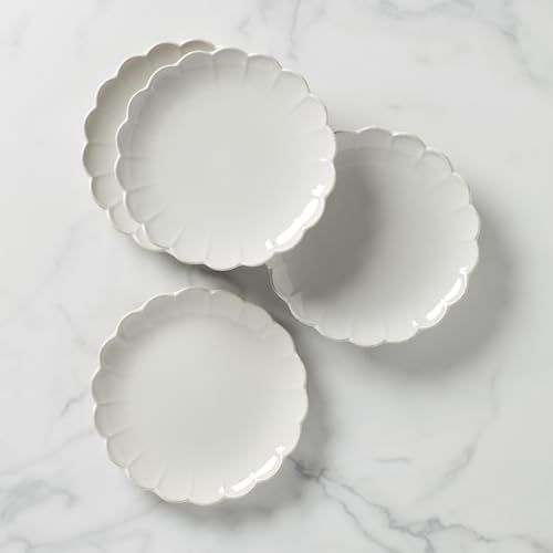 Lenox French Perle Scallop Accent Plates, Appetizer Plate Set for 4 - Image 2