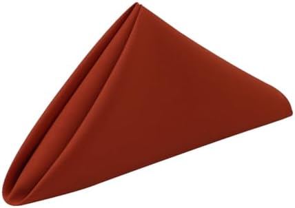 Terracotta Cloth Napkins,Rustic Earthy Fall Color, Washable, Soft (Rust) by KOFFOTA