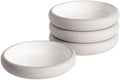 Uaral Ceramic Salad Plate Set,Small Dinner Plates and Bowls,Side Dishes with Texture Grey Finish Underside, Set of 4,5.5inch,14oz(Color Clay Grey and White) by Uaral