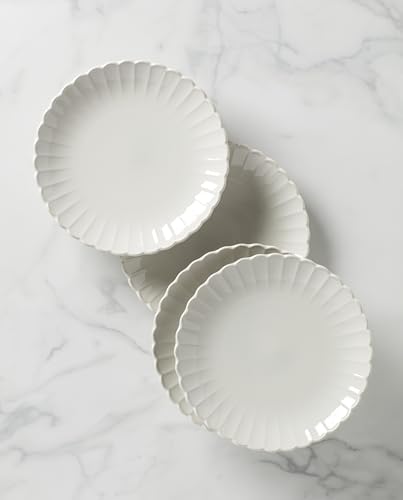 Lenox French Perle Scallop White Dinner Plate Set for 4 - Image 2