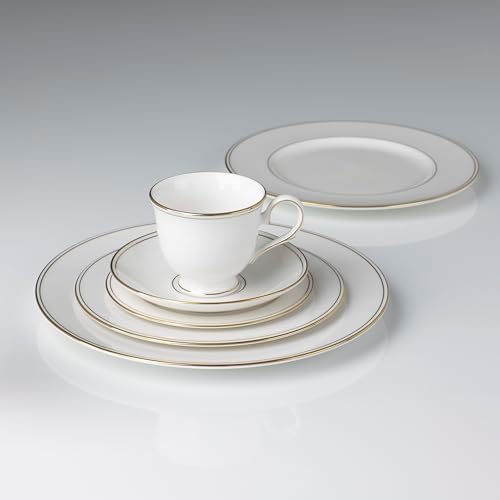 Lenox Federal Gold Bone China 5-Piece Dinnerware Set for 1 - Image 6