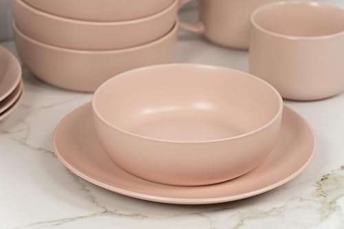 10 Strawberry Street Wazee Matte Coupe Dinnerware, Bowl, Blush, Set of 6 - Image 6
