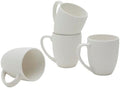 Tabletops Gallery 4 Piece Embossed White Chip Resistant Porcelain Mug Set by TabletopsGallery