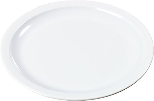 Carlisle FoodService Products Kingline Reusable Plastic Plate Appetizer Plate for Home and Restaurant, Melamine, 5.5 Inches, White, (Pack of 48) by CarlisleFoodServiceProducts