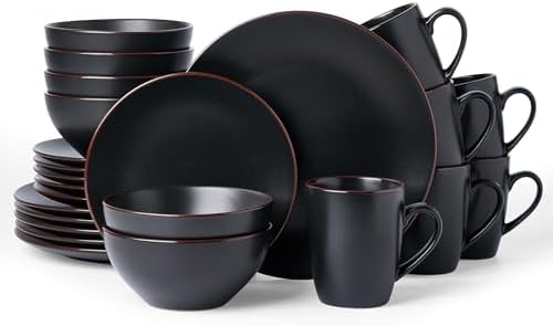 Famiware Venus Dinnerware Sets with Mugs, Ceramic Plates and Bowls for 6 by Famiware