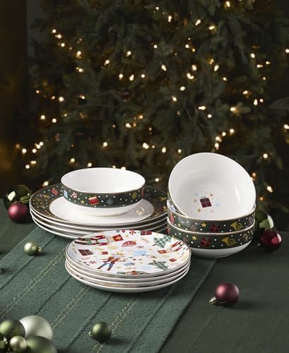 Lenox Nutcracker Ballet Porcelain 12-Piece Christmas Dinnerware Set for 4 - Image 4