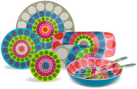 French Bull Plates - 4 Piece Set - 11 inch Melamine Dinner Plate Set - Melamine Dinnerware for Indoor and Outdoor - Dial… - Image 6