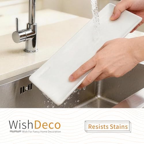 WishDeco Ceramic Serving Platters Set of 4, Rectangle Serving Trays 12 Inch - Image 4