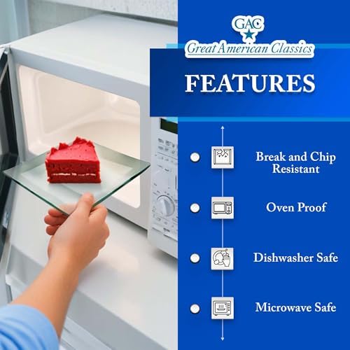 Tempered Glass Dessert Plates – 6 Inch Elegant Square Appetizer Plates, Modern Serving Dishes for Snacks, Salads & Sweets, Durable, Microwave & Dishwasher Safe – Set of 4, Silver - Image 3
