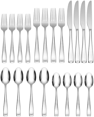 Oneida Moda 20-Piece 18/10 Silverware Set for 4, Flatware - Image 2