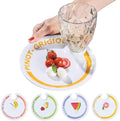 Sophistiplate Melamine Appetizer Plates with Wine Glass Holder by Meg Quinn – Charcuterie Accessories, Wine & Cheese Gifts for Entertaining by Sophistiplate