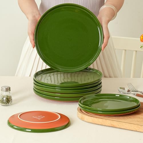 12 Piece Dinnerware Set, Dish Set for 4, Forest Glaze Green - Image 6