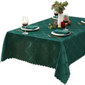 Newbridge Christmas Ribbons and Bows Evergreen 52 x 52 Square Tablecloth by HomeBargainsPlus