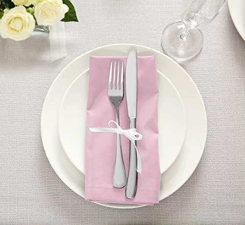 Utopia Kitchen Cotton Blend Pink Cloth Napkins [12 Pack, 18x18 Inch] - Image 6