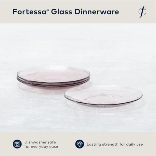 Fortessa Los Cabos Glass Dinnerware Collection, Salad Plate (Set of 4), 8 Inch, Pink - Image 2