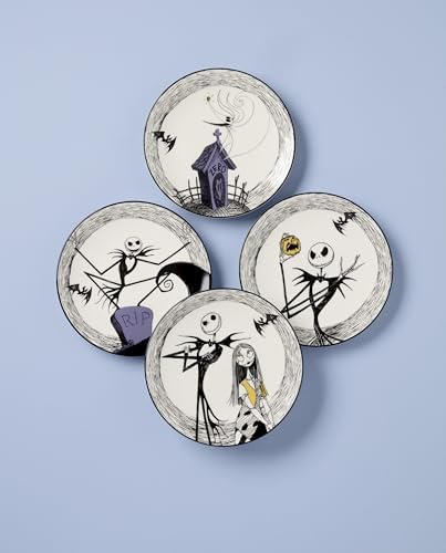 Lenox Nightmare Before Christmas Halloween Accent Plates, Appetizer Set - Image 2