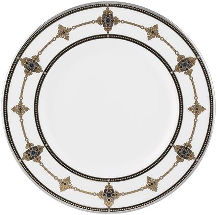 Lenox Vintage Jewel Platinum Banded Bone China Accent Plate 9", White - by Lenox