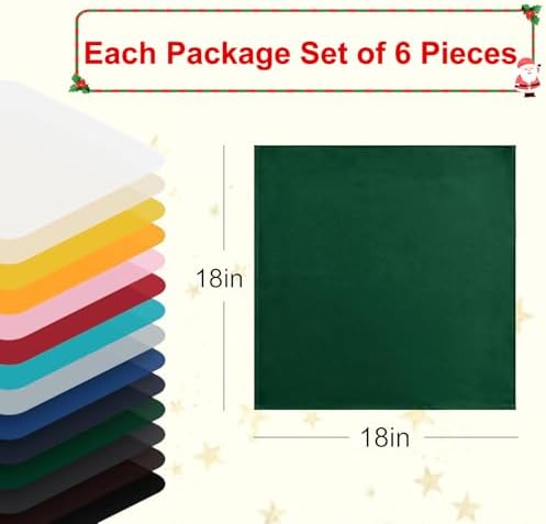 Hiasan Cloth Napkins Set of 6, 18 x 18 Inch, Hunter Green - Image 5