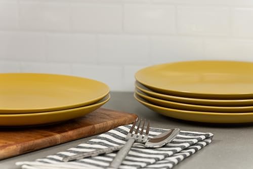 10 Strawberry Street Wazee Matte Coupe Dinnerware, Dinner Plate, Yellow, Set of 6 - Image 2