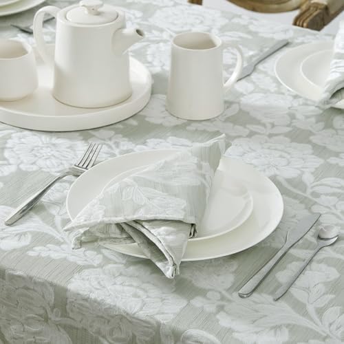 Laura Ashley Wrinkle Resistant Annaleigh Tablecloth, 60" x 120", Sage - Image 3