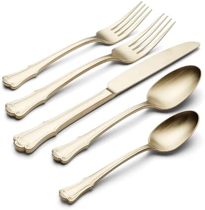 Oneida James Street Champagne Satin 20-Piece Silverware Set for 4, Flatware - Image 2
