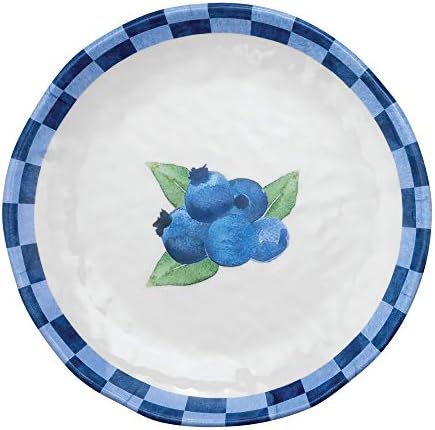 Supreme Housewares 4-Piece 6 Inch Melamine Dessert Plates Appetizer Dinner Plates Small Serving Plates Party Plates Round Plate for Dessert Snack Fruit Side Dishes (Blueberry) - Image 2