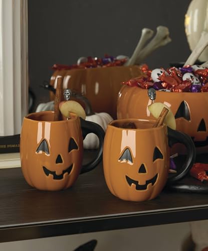 Lenox Halloween Figural Pumpkin Porcelain Mug Set for 4, 20oz - Image 3