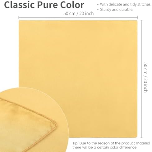 ANECO 16 Pack Square Satin Napkin Bright Silk Table Napkin Soft Smooth Fabric Table Napkin for Wedding Banquet Party Decoration, Gold, 20 x 20 Inch - Image 2