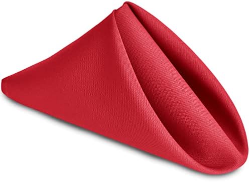 Hiasan Cloth Napkins Set of 6, 18 x 18 Inch, Red by Hiasan