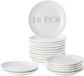 5.5 Inch Dessert Plates, Small Ceramic Appetizer Plate Set, 18P by OMAYKEY