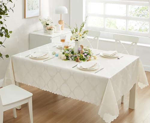 Newbridge Holiday Ribbons Bows Ivory 52 x 70 Rectangle Tablecloth - Image 6
