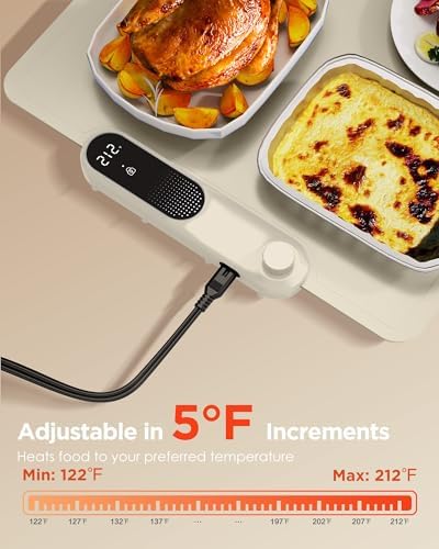 FEPPO Food Warming Mat, 35”x16” Electric Warming Trays for Buffets Party - Image 3