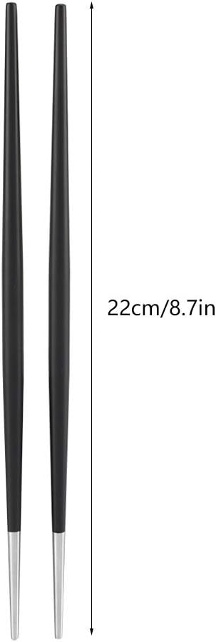 Alvinlite 304 Stainless Steel Chopstick Japanese Sushi Chopsticks Tableware Set Korean Chopsticks Set |Silver Black| chopstick sushi