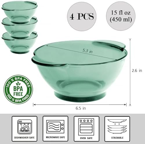 STP GOODS Glass Dinner Plates Set of 4 – Borosilicate Salad & Soup Plates, Transparent Glass Serving Plates for Pasta, Bread, Dessert & Appetizers, Dishwasher Safe Tableware - Image 6
