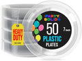 Exquisite Party Solids Sturdy Clear Plastic Plates 7" Cake Plates 50 Pcs by Exquisite