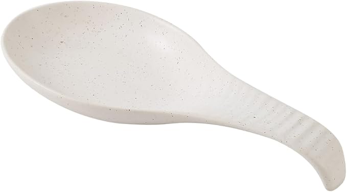 Utensil Rest for Multiple Utensils, Ceramic Heat-Resistant Spoon Holder for Stove Top - Kitchen Spoon Holder for Ladles & Tongs, Farmhouse Kitchen Décor, Christmas White Pitting