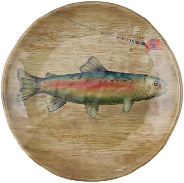 UP Trout Melamine Round Dessert Plates, Small Serving Plates, for Appetizer, Snacks, and Side Dishes, Beige, 6 Inch, Set of 4 - Image 4