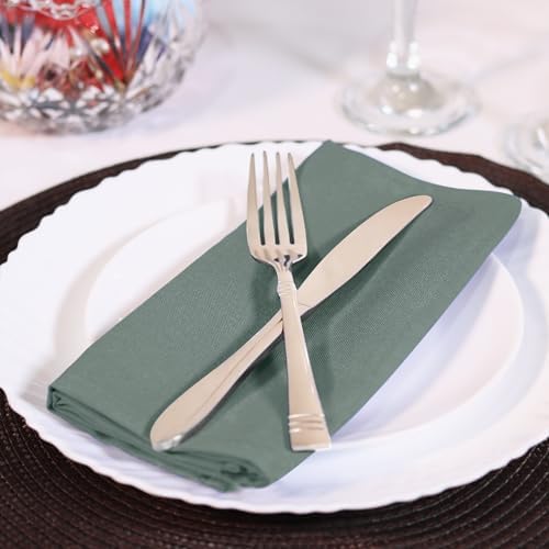 Utopia Home Light Grey Cloth Napkins (12 Pack, 17x17 Inches), Ideal Dinner Napkins for Party, Wedding and Lunch/Dinner - Image 6