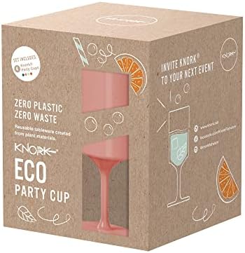 Knork Eco Party Bundle, Party Cup Outdoor Wine Glass, 4 Piece Set, Stems, Plant Based, Multi Colored - Image 2