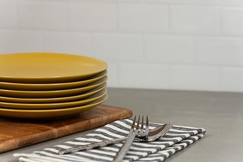 10 Strawberry Street Wazee Matte Coupe Dinnerware, Salad Plate, Yellow, Set of 6 - Image 2
