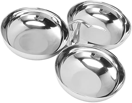 Yosoo Health Gear 3 In 1 Stainless Steel Snack Plate Tray, 2 PCS - Image 3