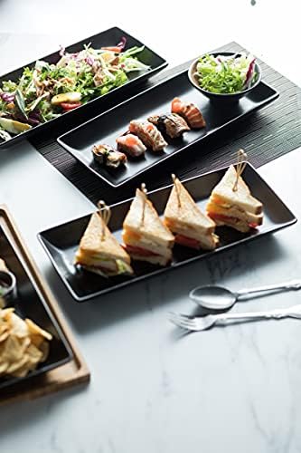 LAUCHUH Serving Platters, Porcelain Rectangular Serving Plates, 14 inches - Image 5
