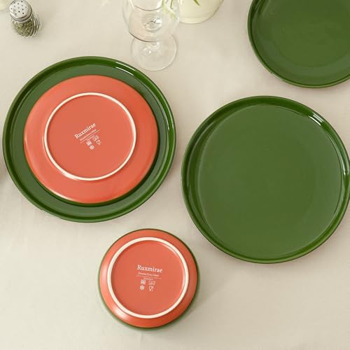 24 Piece Dinnerware Set, Dish Set for 8, Forest Glaze Green - Image 6