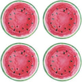 UP Watermelon Melamine Round Dessert Plates, Small Serving Plates, for Appetizer, Snacks, and Side Dishes, Red, 6 Inch, Set of 4 by UPware
