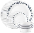 Corelle Old Town Blue 18-Piece Round Dinnerware Set, Service for 6 by Corelle