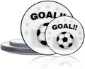 I00000 20 White Plastic Soccer Plates, Disposable Plates for Soccer Party by I00000