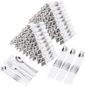Goodluck 200 Pack Pre Rolled Silver Plastic Silverware, Wrapped Cutlery by GoodLuck
