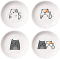 4pcs Ceramics Cat Dinner Relish Dishes Seasoning Dishes Dipping Appetizer Plates by MISS+TUTU